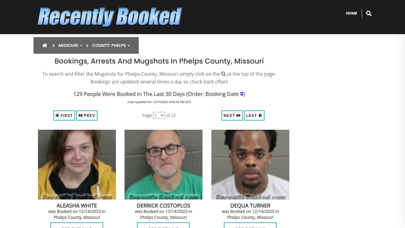 Recent bookings, Arrests, Mugshots in Phelps County, Missouri